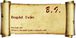 Bogád Iván névjegykártya